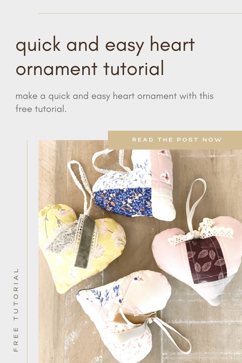 Free Fabric Heart Ornament Tutorial