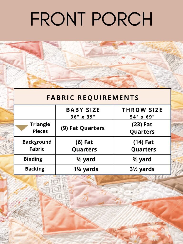 Front Porch Quilt Fabric Requirements