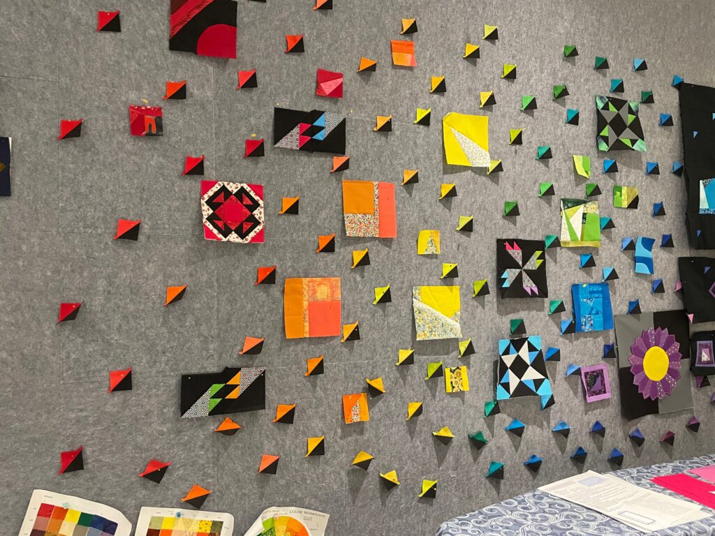 Closer look at the Quilt Project Overwhelm big picture wall