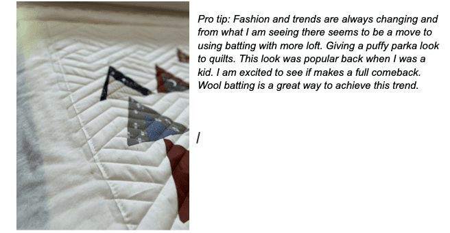 pro tip for puffy park quilting