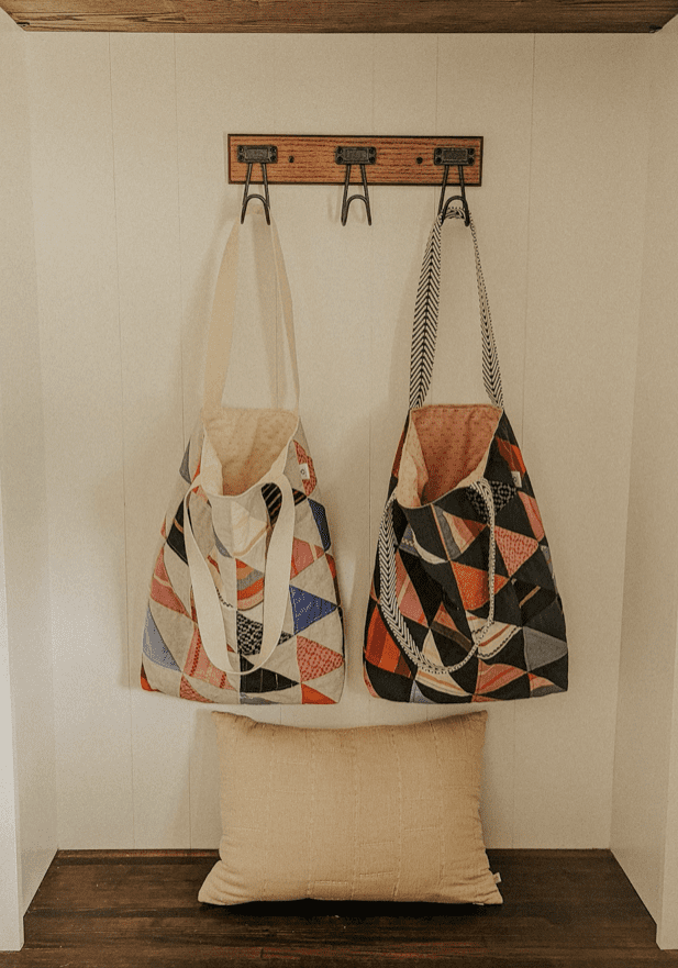 two totes hanging