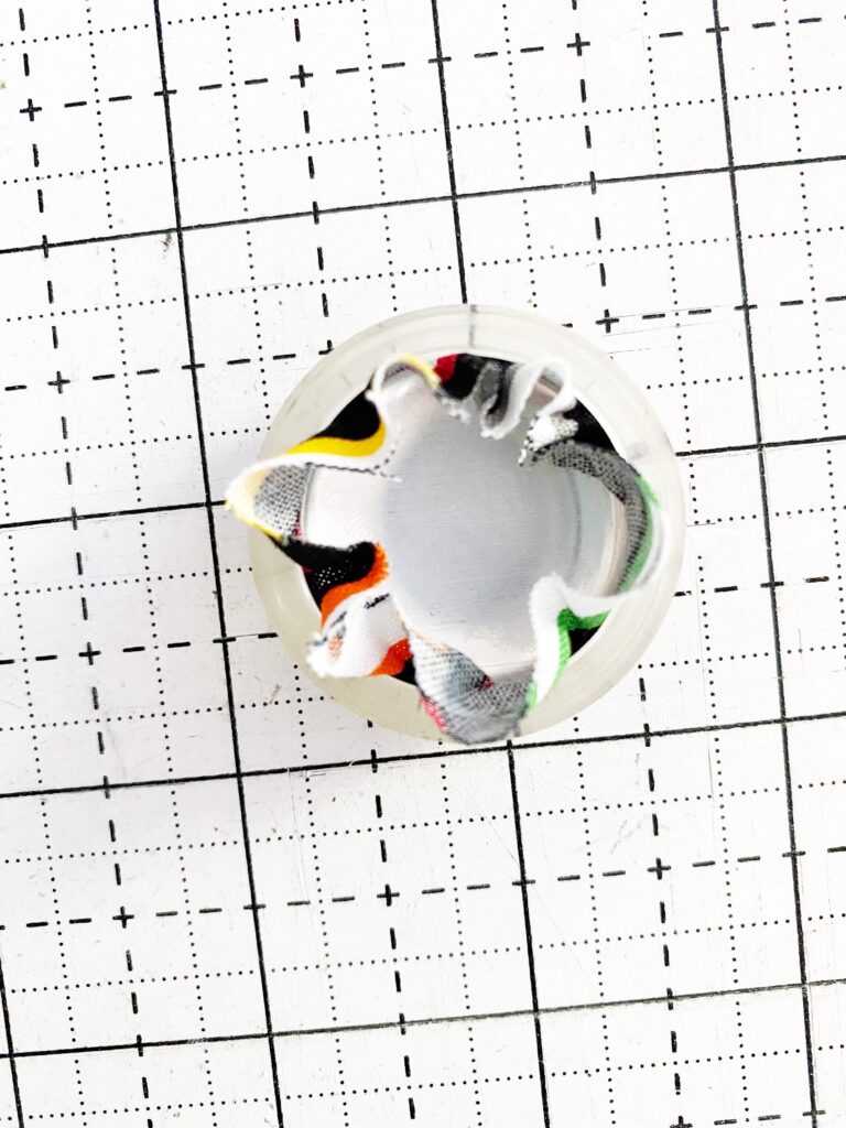 fabric between pin layers