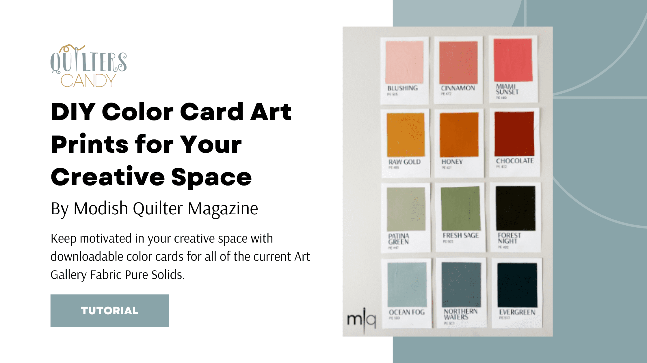 DIY Color Card Art Prints for Your Creative Space by Modish Quilter Magazine