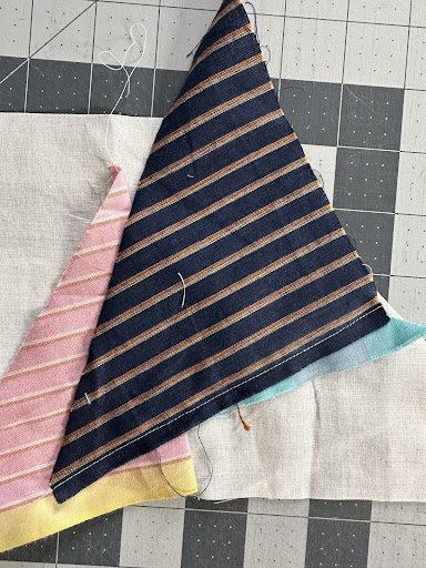 Fabric triangles next step