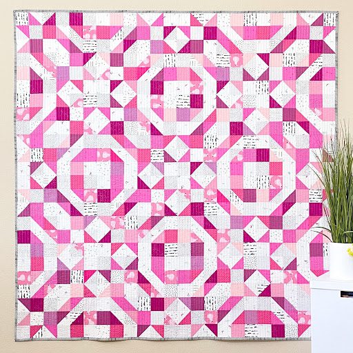 Bubble Dot Quilt in pinks