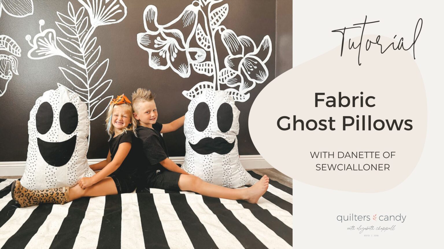 Fabric ghost pillows quilters candy