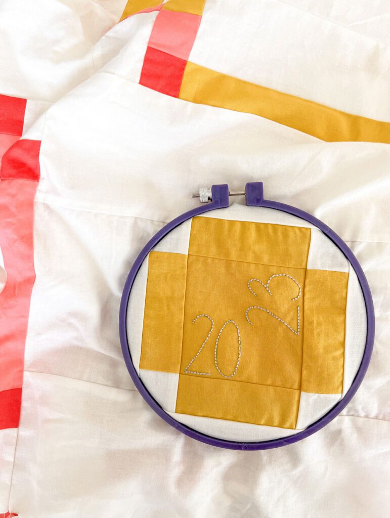 quilt embroidery in the hoop