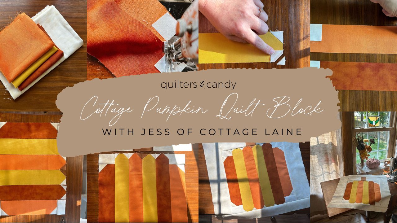Cottage Pumpkin Quilt Block