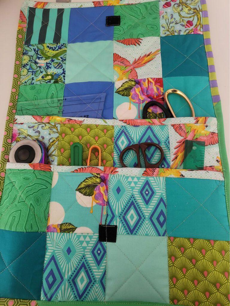 finished quilt tool pouch