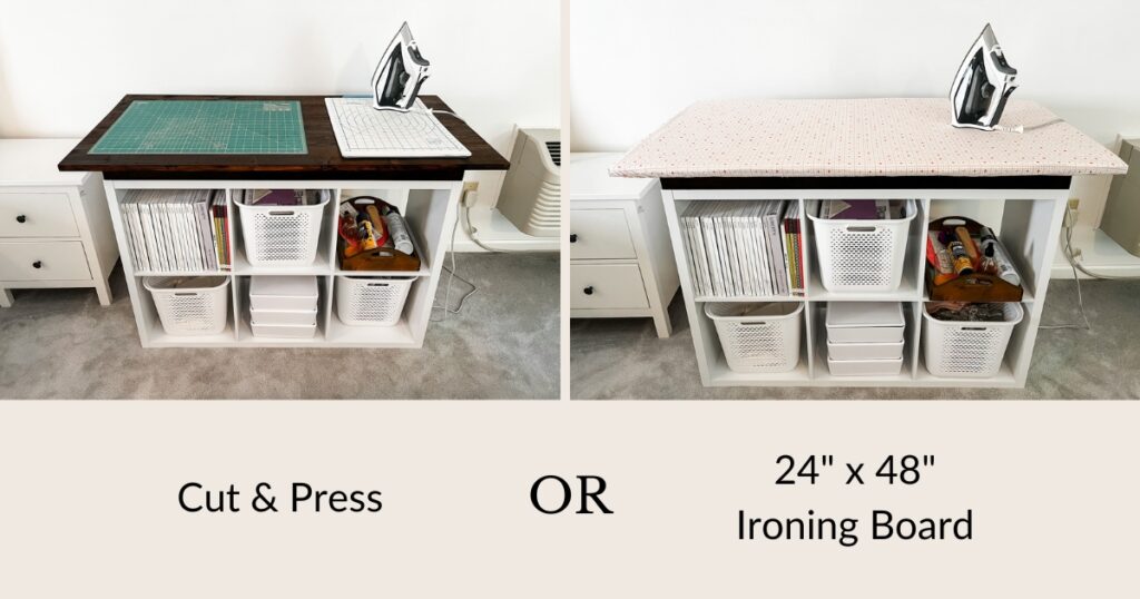 ironing board or cut and press