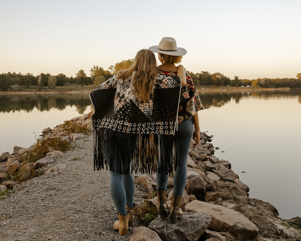 quilted poncho