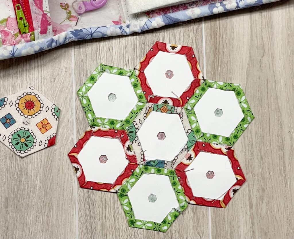 sewing the hexagons together