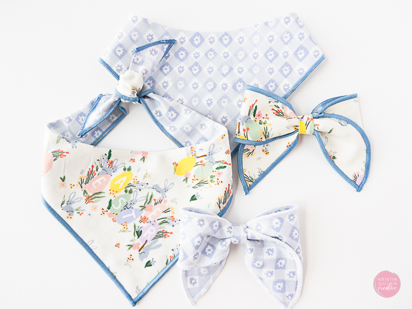 Dog bandana and bows