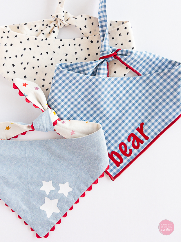 sewn dog bandanas