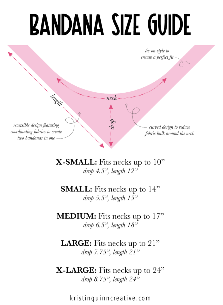 Dog Bandana Size Guide