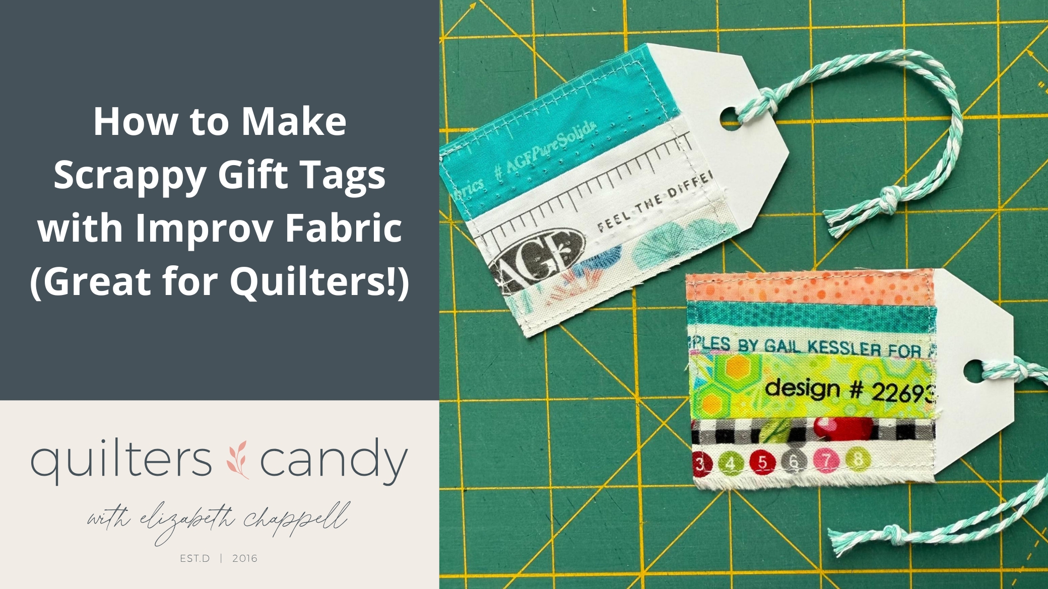 How to Make Scrappy Gift Tags with Improv Fabric