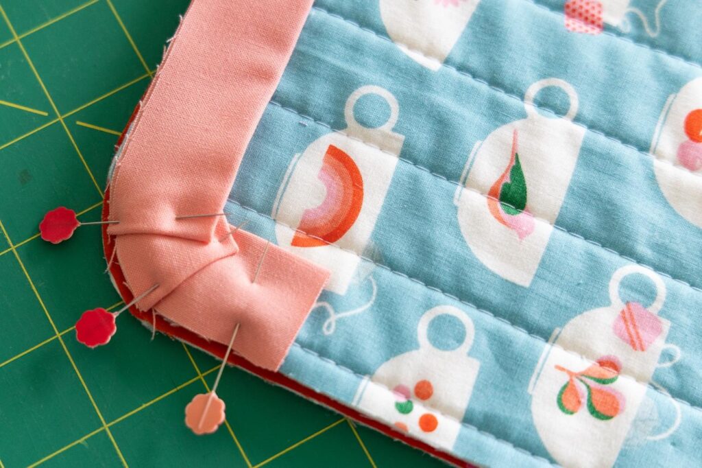 corner of the quilted cozy