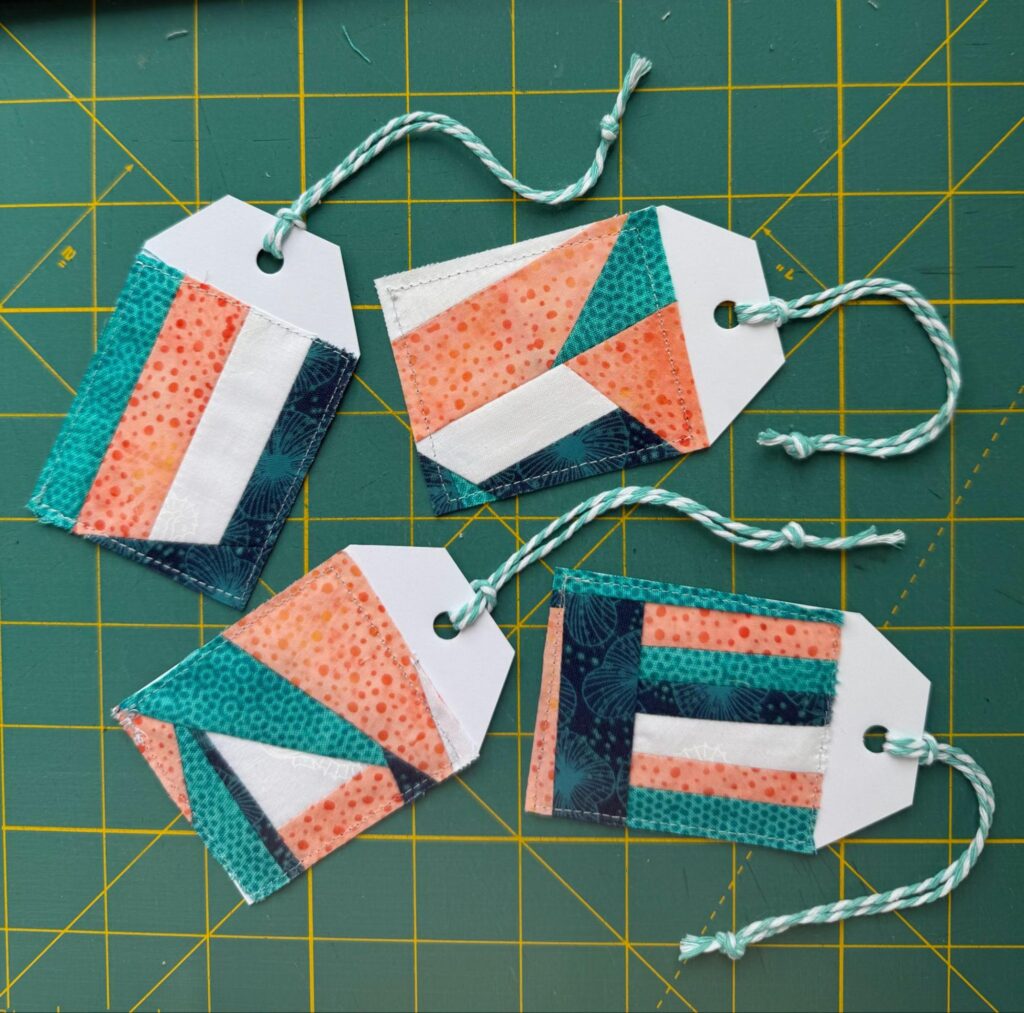 scrappy stitched gift tags