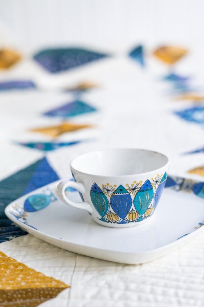 tea on a quilt
