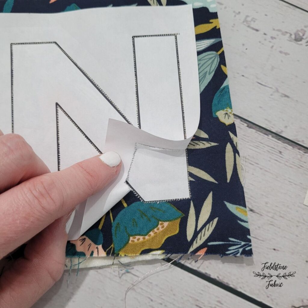 sewing the letters