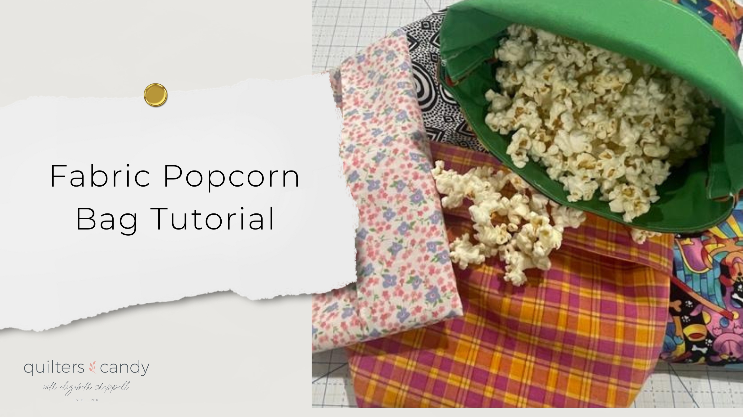 Fabric Popcorn Bag Tutorial