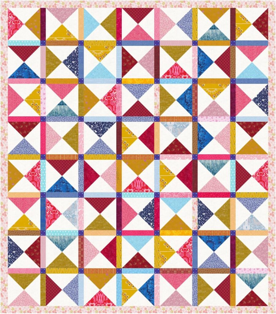 hourglass quilt layout