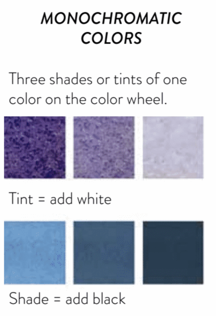 Choosing fabrics with color theory for quilting, monochromatic